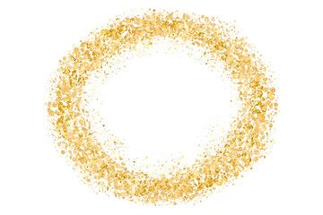 Obraz premium Golden Glitter Circle Frame