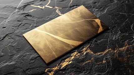  sleek Blank gold vip card on a polished black marble surface