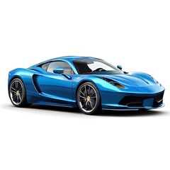 3d render of a beautiful luxury sports car on a white background