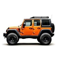 off-road extreme expedition on a black, red, and blue Jeep Wrangler. 
