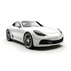3d render of a beautiful luxury sports car on a white background