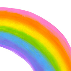 acrylic rainbow isolated on a white background. Hand Drawn illustration
