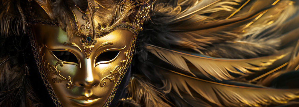 Mask carnival venice masquerade venetian party background theater purim costume italy. Venice carneval mask golden mardi carnival gras feather ball gold venezia design holiday celebration face dark