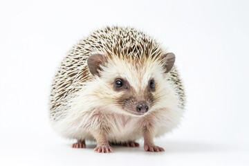 Fototapeta premium Close Up of a Hedgehog on a White Background