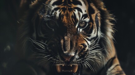 Close-up Portrait of a Tiger's Face