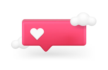 Like quick tips social media network web communication evaluation numbers 3d icon realistic vector