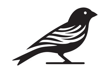 Obraz premium vector silhouette canary bird design, detailed and colorful exotic songbird illustrations