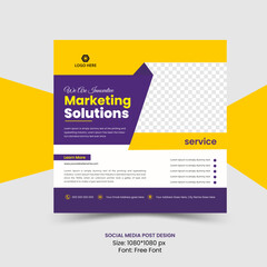 Digital business marketing social media post Design template