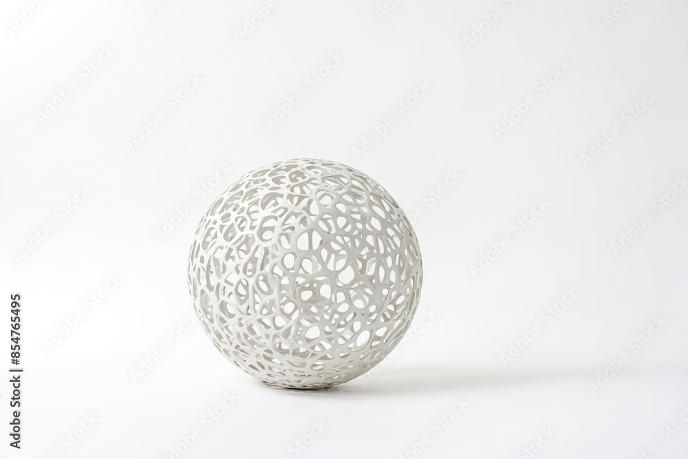 Poster white sphere with openwork pattern