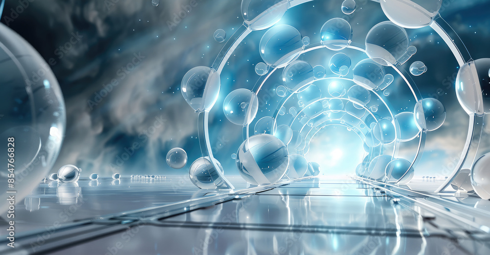 Poster presentation background, style of science. generative ai.