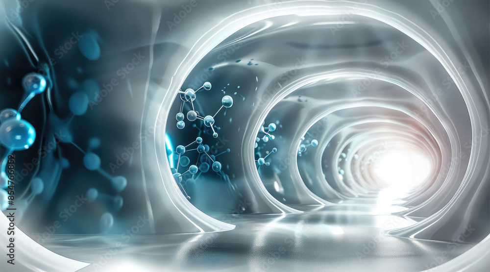 Aufkleber presentation background, style of science. generative ai.