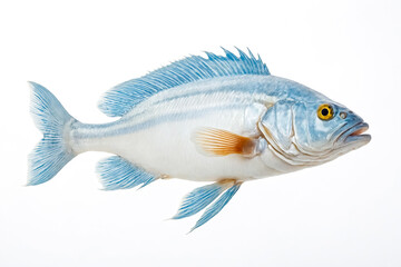 Fototapeta premium Blue and white fish with yellow eyes