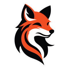 vector fox logo design, silhouette animal emblem, modern and creative wildlife branding