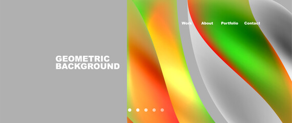 Colorful flowing shapes, wave lines with neon gradients. Vector Illustration For Wallpaper, Banner, Background, Card, Book Illustration, landing page