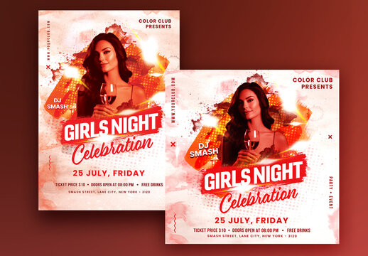 Club Party Flyer or Poster Design.