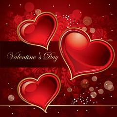 Happy Valentines-day-poster, heart , Bird, Flower, Candle, Gifts, Chocolate, Silk, Festival, Valentine