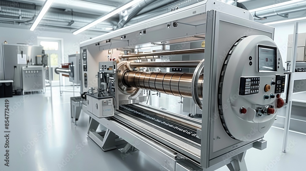 Aufkleber a one big food extruder machine that looks like it is from the future with a control screen. generat