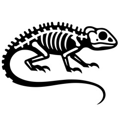 Chameleon skeleton silhouette