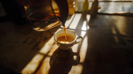 close-up, candid shot, shot, pour, coffee, pour, coffee