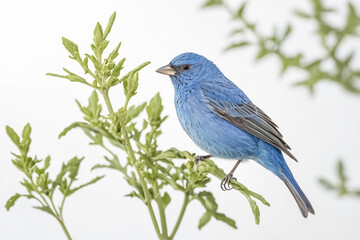 Obraz premium Blue Bird Perched on a Branch
