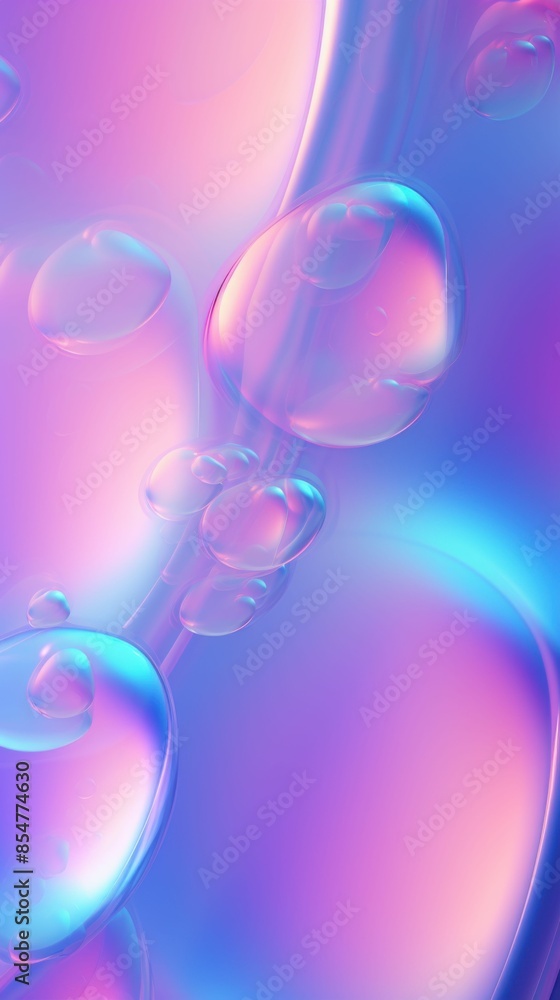 Poster a colorful background with many bubbles of different sizes