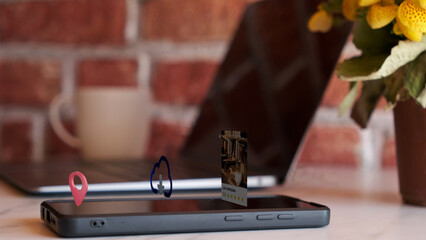 Digital marketing commerce online sale concept, Promotion of products or services through digital channels search engine, social media, email, website, Digital Marketing Strategies and Goals. SEO PPC