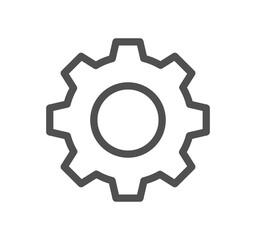 Setup and settings related icon outline and linear vector.
