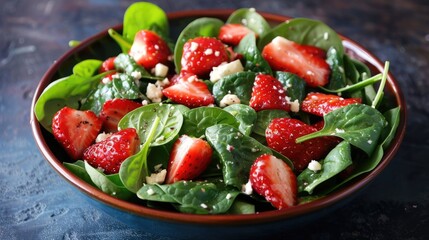 Spinach and strawberry salad