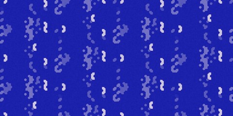 Faded electric blue glitch geo washed effect seamless border. Indigo dye grungy blotched distress abstract ribbon texture repeat. 