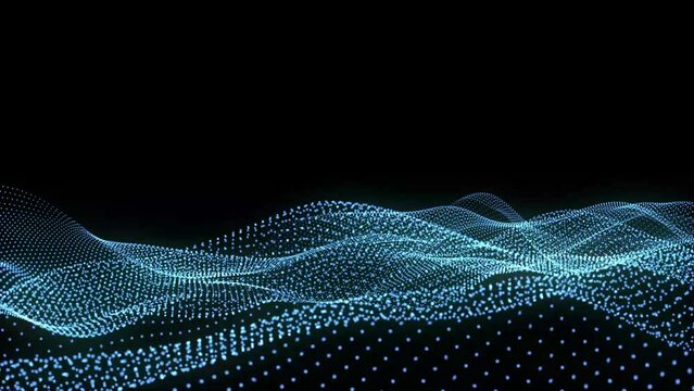 Typography animation, Abstract seamless color flooped 3D animation of neon glowing bright wavy lines pulsing. Laser lines bouncing and flowing. Fluorescent light spectrum, motion graphics