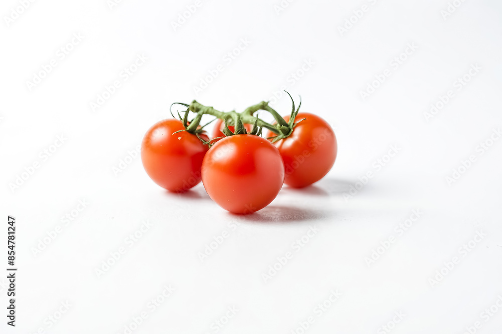 Wall mural Fresh Red Tomatoes on a White Background