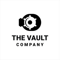 The vault company logo with elegant style design