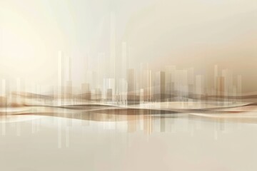 Obraz premium Data Visualization in Subtle Earth Tones - Aesthetic Data Science Concept, Generative AI