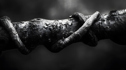 Enormous tree with roots hanging out, natural background, magic forest and trees, roots and branches