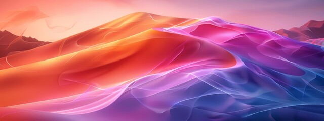 Obraz premium Minimalist wallpaper featuring subtle gradients that morph and evolve gradually, creating a sense of depth.