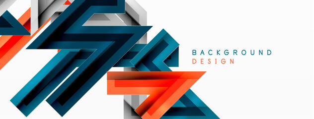 Line zig zag dynamic geometric abstract background. Colorful lines with shadow and light effects, various routes concept. Vector Illustration For Wallpaper, Banner, Background, Card