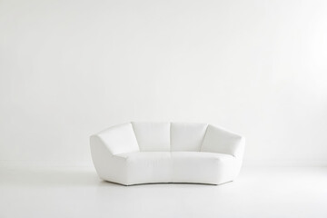 White Modern Sofa in Minimalist Interior