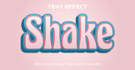 Shake  editable text effect