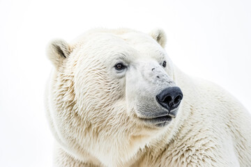 Fototapeta premium Close-up Portrait of a Polar Bear's Face