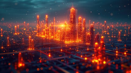 Fototapeta premium Data Streams Central: Automation Insights