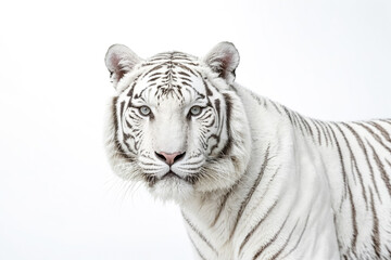Fototapeta premium Close-up of a White Tiger's Face