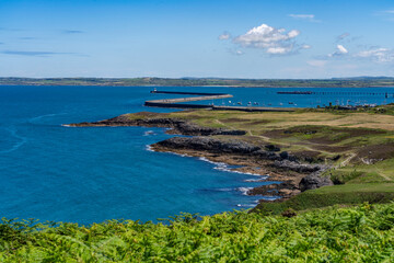 walking around Holyhead Breakwater park Anglesey