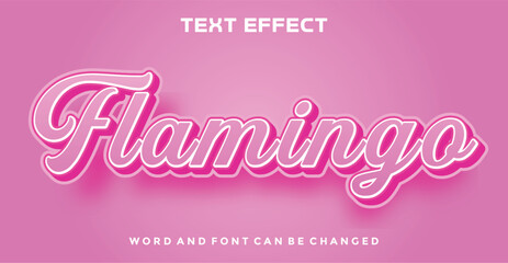 Flamingo editable text effect