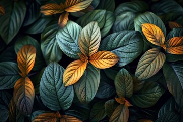 Nature-Inspired Leaf Textures - Detailed Background with Organic Beauty, Generative AI