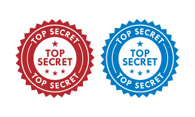 Obraz premium Top secret design badge template illustration