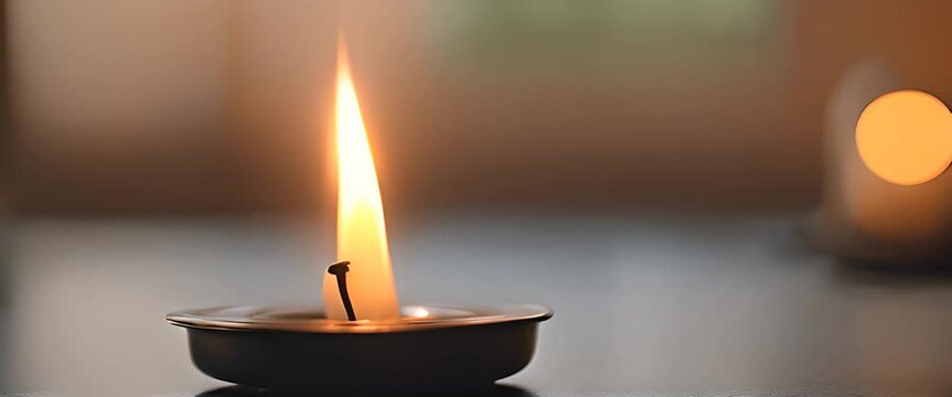 A candle is a lighting source consisting of a wick covered in flammable solid fuel