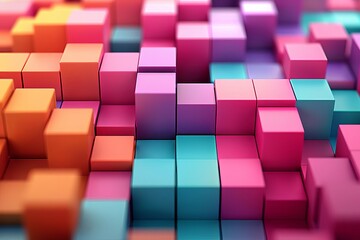 Abstract colorful blocks background, vibrant and modern design.