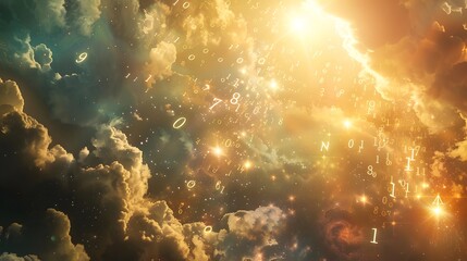 Naklejka premium Planet in deep space with cosmic clouds and stars