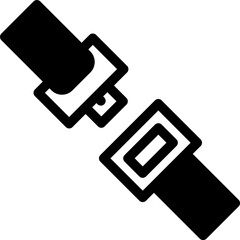 Car Safety Seat Belt Icon