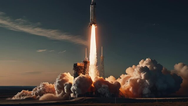 Spacecraft take off. Generated with Ai